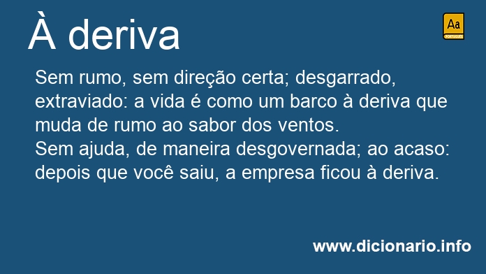 Significado de  deriva
