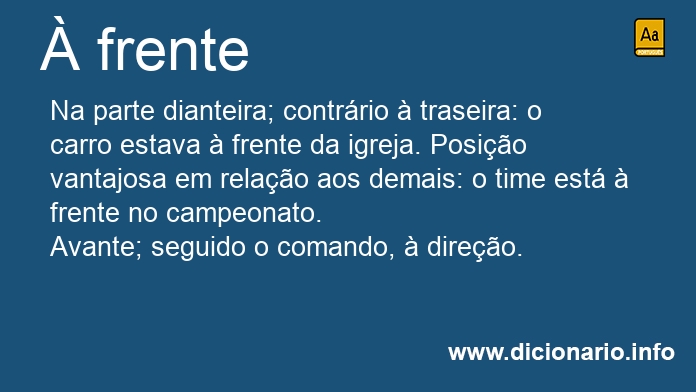 Significado de  frente