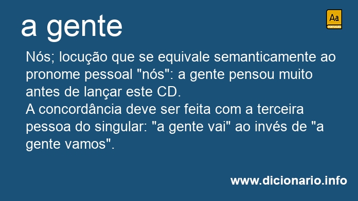 Significado de a gente