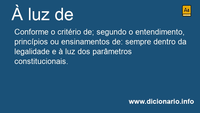 Significado de  luz de