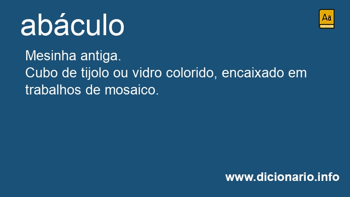 Significado de abculo