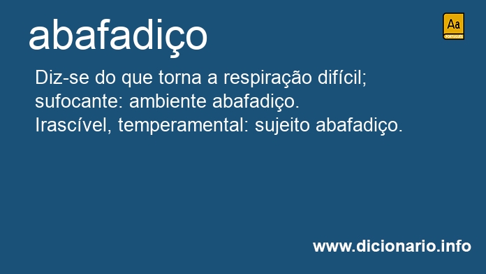 Significado de abafadio