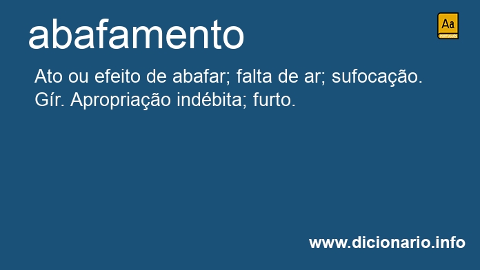 Significado de abafamentos