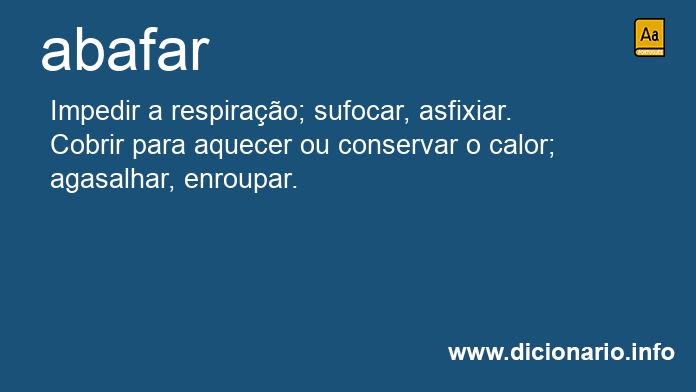 Significado de abafarei