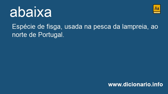 Significado de abaixa