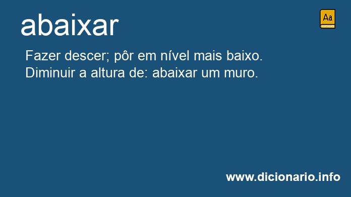 Significado de abaixou