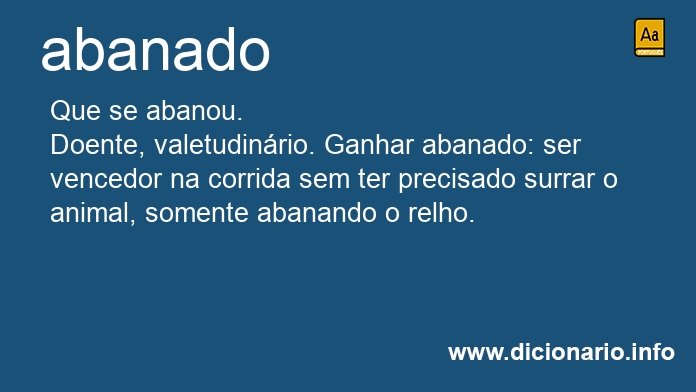 Significado de abanado