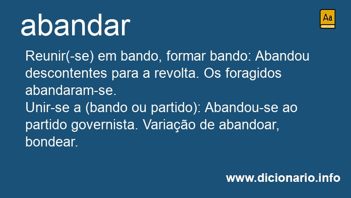 Significado de abandar