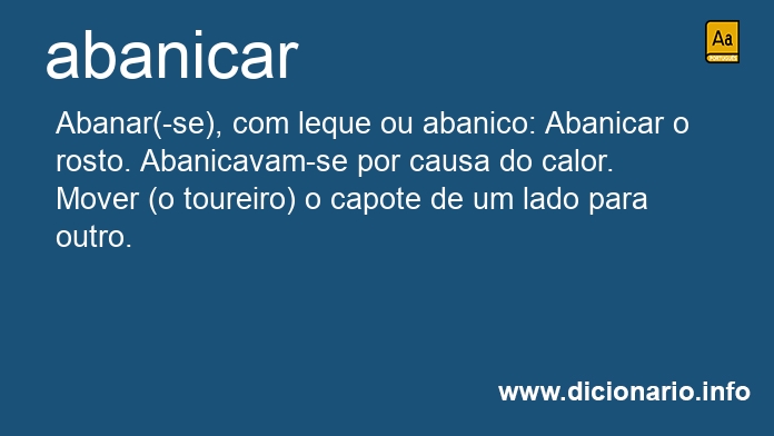 Significado de abanicar