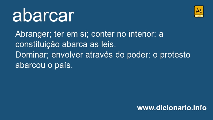 Significado de abarcarei