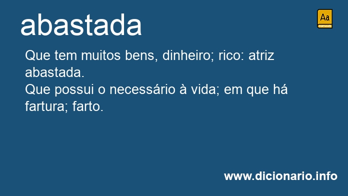 Significado de abastadas