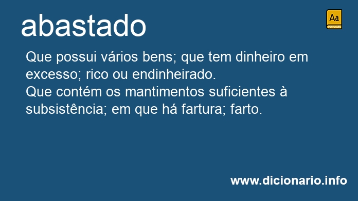 Significado de abastado
