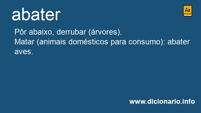 Significado de abater