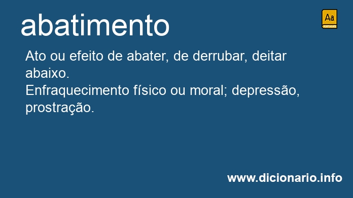 Significado de abatimento