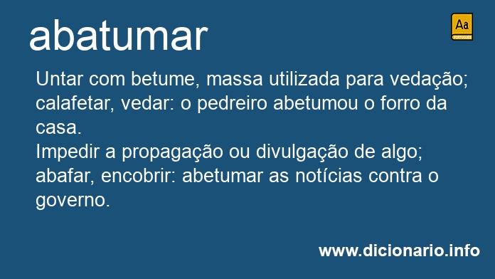 Significado de abatumaria