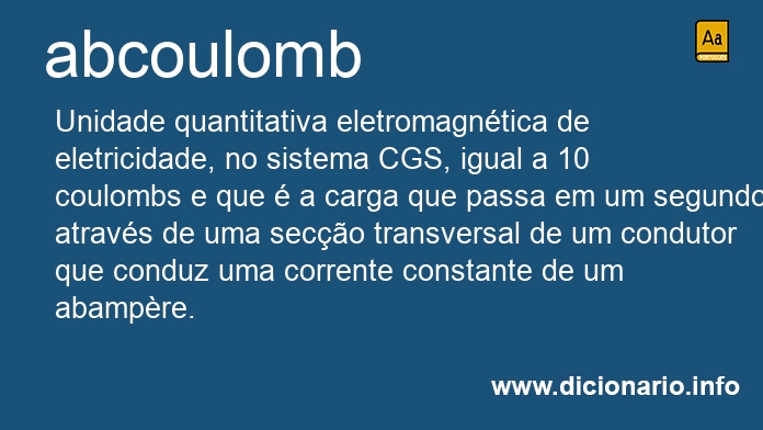 Significado de abcoulomb