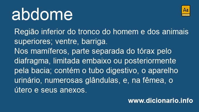 Significado de abdome