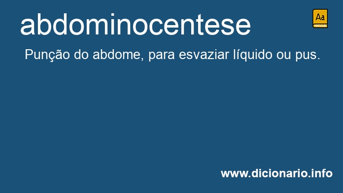 Significado de abdominocentese