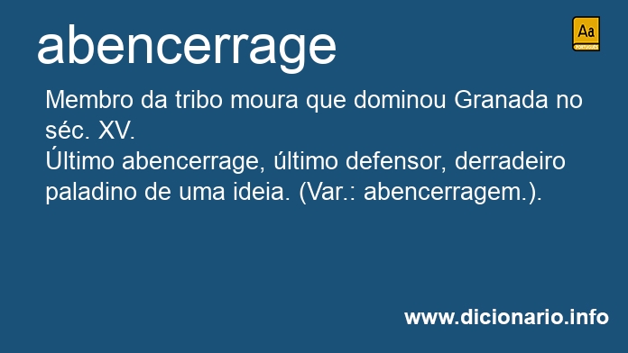 Significado de abencerrage