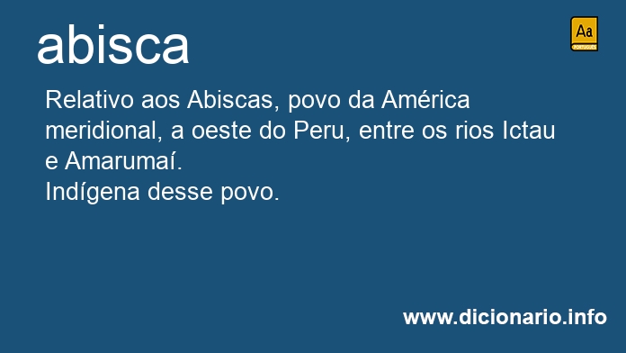 Significado de abisca