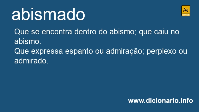 Significado de abismada