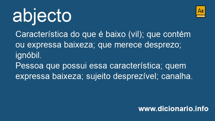 Significado de abjecto