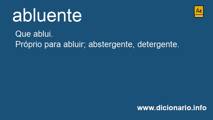 Significado de abluente