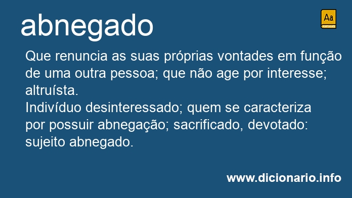 Significado de abnegado