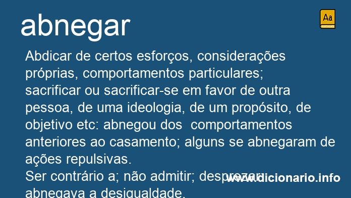 Significado de abnegavam