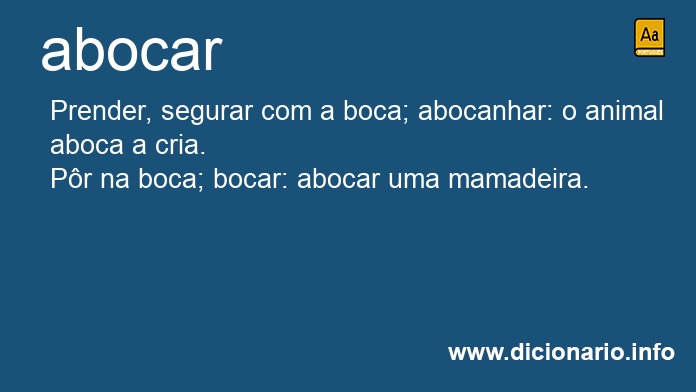 Significado de abocar