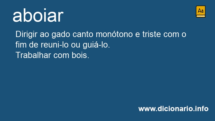 Significado de aboiaro