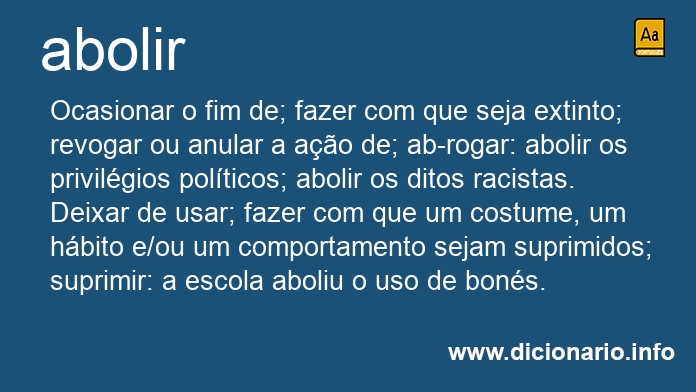 Significado de abolir