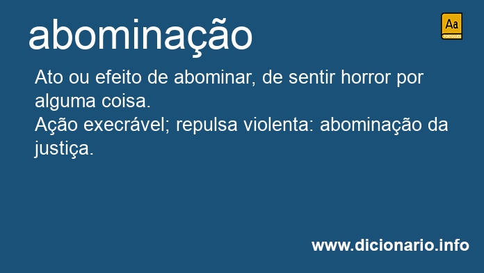 Significado de abominao