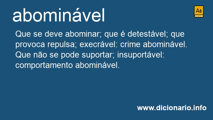 Significado de abominvel