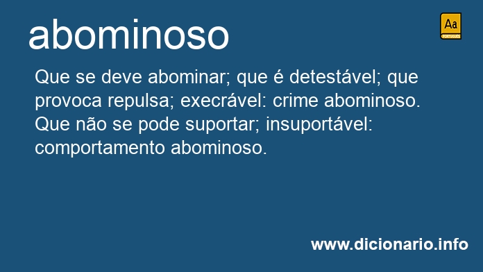 Significado de abominoso