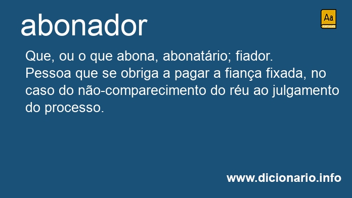 Significado de abonador