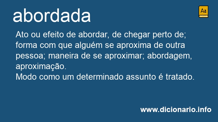 Significado de abordada