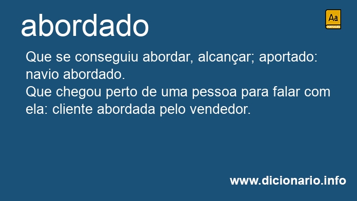 Significado de abordado