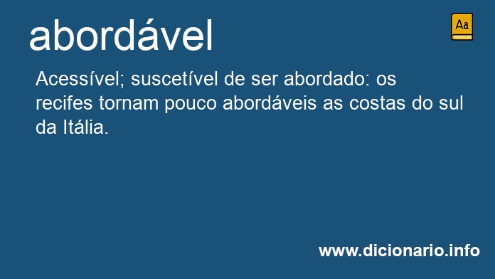 Significado de abordvel