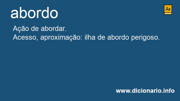 Significado de abordo