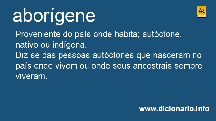 Significado de aborgene