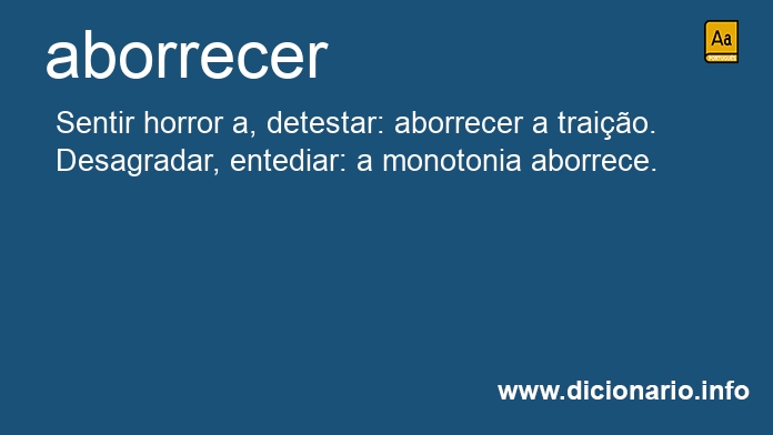 Significado de aborrecers