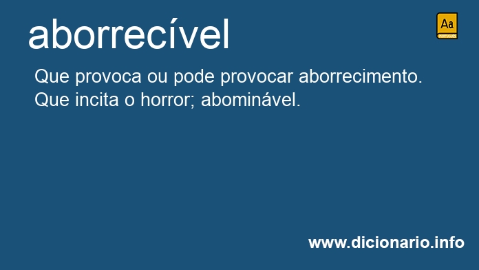 Significado de aborrecvel