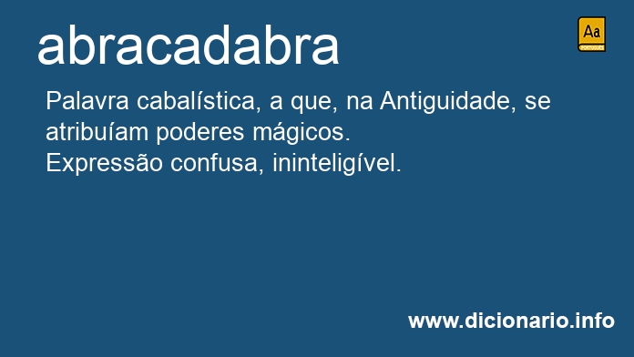 Significado de abracadabra