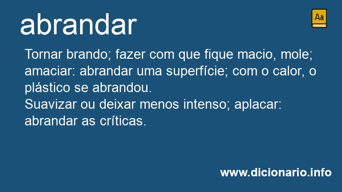 Significado de abrandando