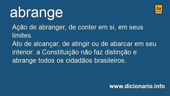 Significado de abrange