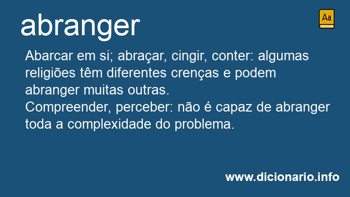 Significado de abrangei