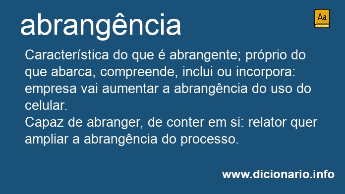 Significado de abrangncia