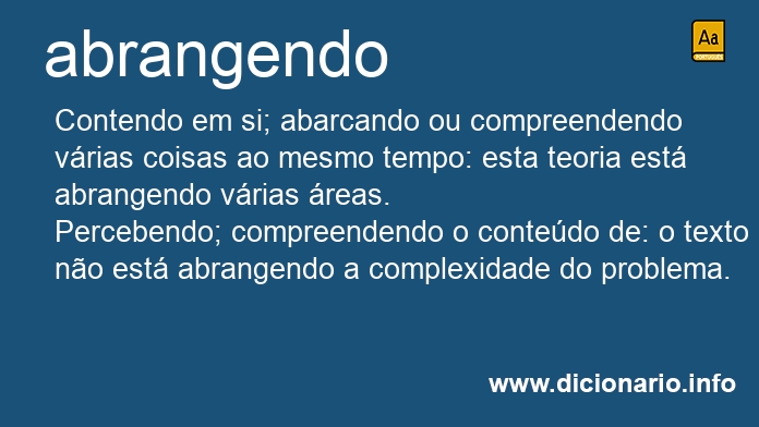 Significado de abrangendo