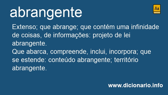 Significado de abrangentes